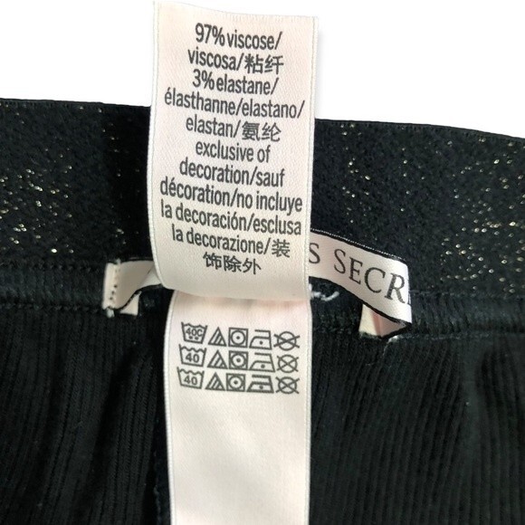 Victoria’s Secret Ribbed Gold / Black Waistband Loungewear Pants - Picture 4 of 6